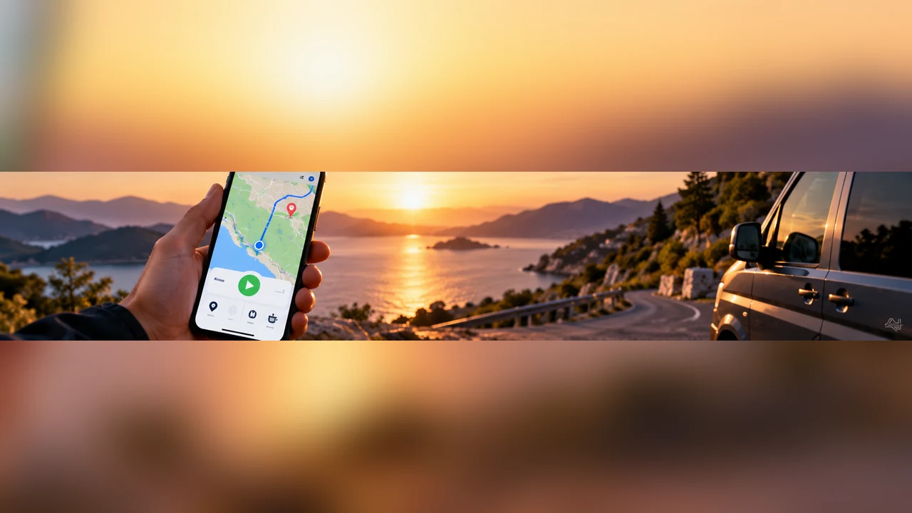 Illustration of mobile attendance with GPS